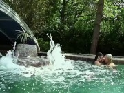 Sexy girls eating pussy by the pool 11/16