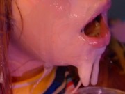 destroy my face with saliva and milk with hard throat fuck 16/16