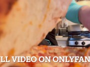 Italian Artemisia Love ASMR EATING PIZZA/TITS OUT Full video on OF 4/16