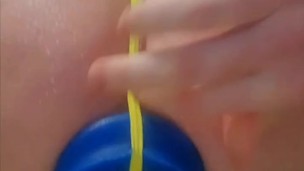 Extreme massive 4" plug always makes my virgin asshole gape huge