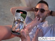 From reverse cowgirl and doggystyle to cowgirl and missionary, as she uses the soft soles of her feet to give him a footjob a 11/16