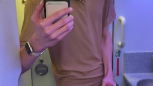 I couldn't handle myself so i jerked off in the plane bathroom