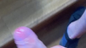Risky big cock masturbation in public church part 2