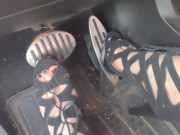 Pumping those cold metal pedals with my hard heels of my strappy pumps 12/16