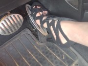 Pumping those cold metal pedals with my hard heels of my strappy pumps 4/16