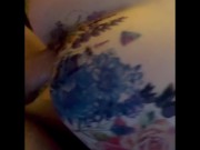 Amelia puts temp tattoos on her ass and get railed hard by daddy 12/16