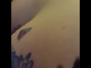 Amelia puts temp tattoos on her ass and get railed hard by daddy 16/16