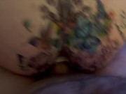 Amelia puts temp tattoos on her ass and get railed hard by daddy 9/16