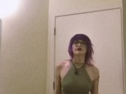 stripping + slo mo shaking my butt + slo mo bouncing my tits