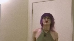 stripping + slo mo shaking my butt + slo mo bouncing my tits