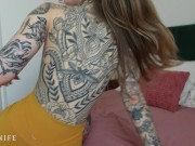 My girlfriend's hot tatted sister begs for a creampie - Awlivv 13/16