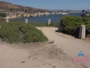 Date on the coast with Riley Rose rubbing her hairy pussy BTS 11/16