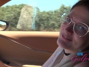 Date on the coast with Riley Rose rubbing her hairy pussy BTS 5/16