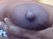 AMATEUR EBONY PEE WHILE  MASTERBATE SHAVE PUSSY 14/16