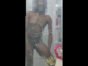 Hot Ebony Babe Showers after Gym Class 15/16