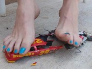 Smashing this poor little car under my feet while my neighbors watch me in my driveway pt 3 15/16