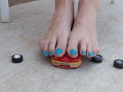 Model toy car getting moved around hard under my long dirty soles pt 2 12/16