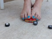Model toy car getting moved around hard under my long dirty soles pt 2 8/16