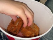 KFC bucket with a surprise inside. Stepsister liked it. 1/16