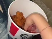 KFC bucket with a surprise inside. Stepsister liked it.