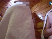 SAUNA ADVENTURE 3: Horny milf caught me fucking a stranger and wanted my cum too 16/16