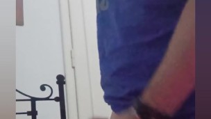 horny I masturbate on the bed and fuck my hand