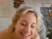 Real amateur cumslut facial : first big load POV.
