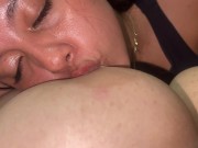 Luna has a strong desire for my milk! 7/16