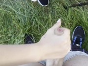 OUTDOOR HANDJOB but we got CAUGHT by strangers 😒😩 11/16