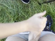 OUTDOOR HANDJOB but we got CAUGHT by strangers 😒😩 12/16