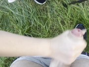 OUTDOOR HANDJOB but we got CAUGHT by strangers 😒😩 15/16
