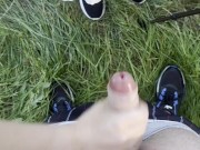 OUTDOOR HANDJOB but we got CAUGHT by strangers 😒😩 9/16