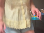 we were talking in the garage and i suddenly want to swallow cum 1/16