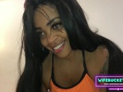 When we returned from the club my gf pushed me on the floor and gave me the best handjob, so I posted it on Wifebucket 4/16