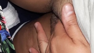 Female masturbation in short shorts - Lesbian_illusion