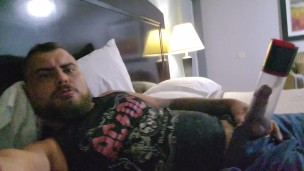 Pumping up my fat cock