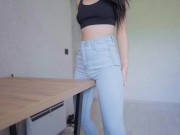 Rubbing Table and Orgasm Wet Pussy 1/16