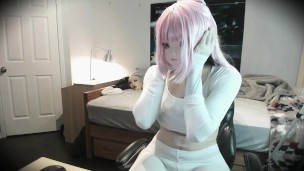 Pinky Nina Pt1! Feel your rubber anime girlfriend's body and her pretty masked face!