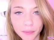 Pretty Blonde Teen Student sucks Step-Dad'c cock 11/16