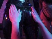 Triple Domination Latex Shining and Spanking with Mistress Ae, Mixstress Switch & Mushroom Sofi 5/16