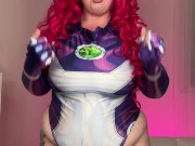bbw in StarFire cosplay makes me worship her huge oily asshole 2/16