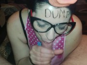 Submissive wife worships cock in pig outfit 13/16