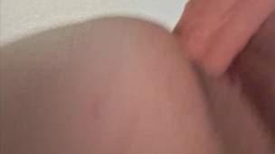 pounding backed up on giant dildo