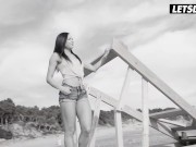 Sexy Chicks Frida and Cassie Banged Deep by the Beach - LETSDOEIT 1/16