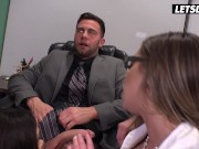 Curvy Babes Valentina and Karma Crazy FFM Fuck with Businessman - LETSDOEIT 7/16