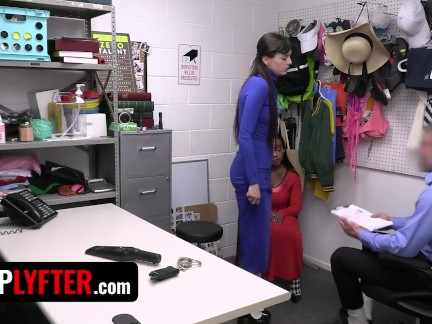 Cosplay Models Lily Starfire And Angel Windell Attempt To Steal A Pair Of Slutty Costumes