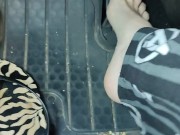 Pedal pumping in my pajamas wearing my flip flops pumping away then kicking them off & pumping more 14/16