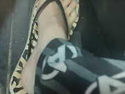 Pedal pumping in my pajamas wearing my flip flops pumping away then kicking them off & pumping more 5/16