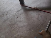 Playing with tools with my feet and long toes 8/16