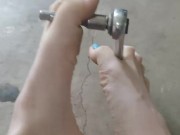 Love playing with power tools with my feet 10/16